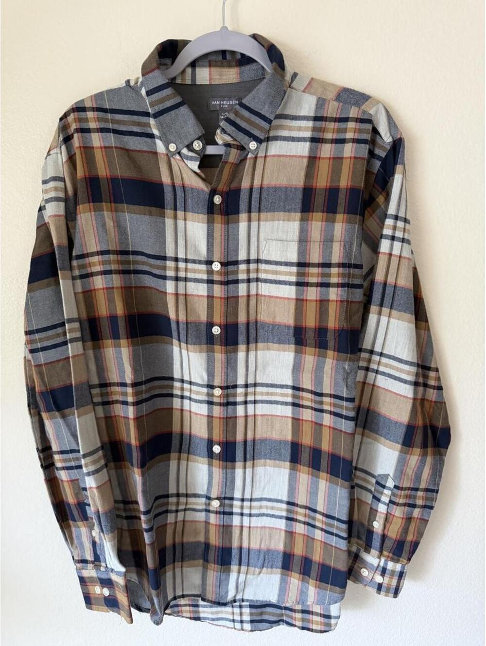 Van Heusen Men's Multi and Brown Shirt
